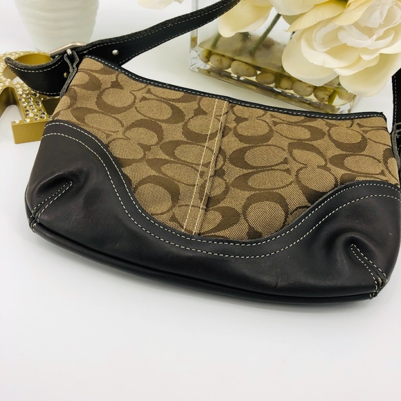 Coach Logo Canvas Leather Trim Soho Bag - Picture 4 of 6